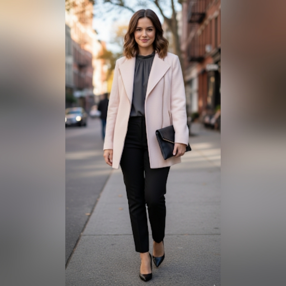 NWOT CLUB MONACO Light Pink Coat XS